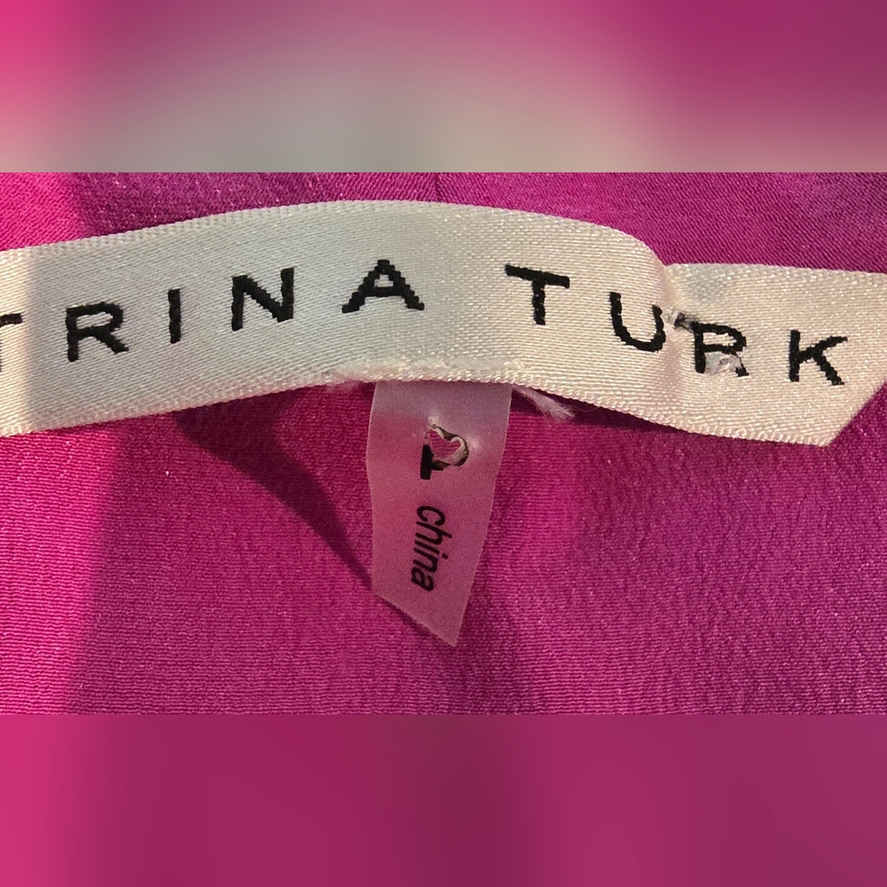 Trina Turk Pink Silk Sleeveless Top Size P - Picture 2 of 6